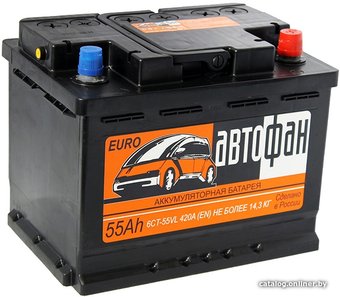 Автомобильный аккумулятор Автофан R (55 А·ч)