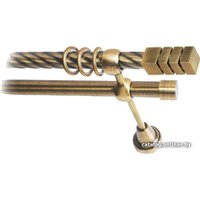 Карниз для штор Lm Decor Модерн (антик, витая, 2.8м 19мм, 1 ряд)