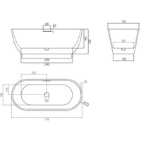 Ванна Abber Frankfurt 170x75 AM9941MP