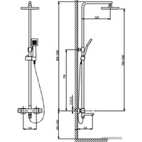 Душевая система  Timo Tetra-Thermo SX-0169/00 (хром)