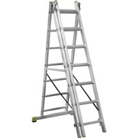 Лестница-стремянка Новая высота NV 223 алюминиевая трёхсекционная 3x7 ступеней