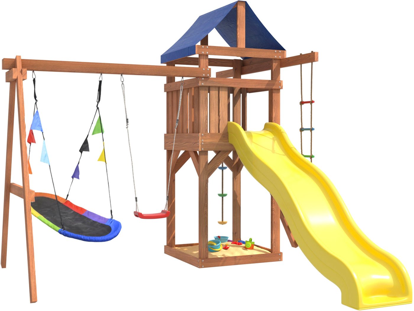 

Игровой комплекс National Tree Company Качели лодочка и овальное гнездо IgroWoods ДП-7