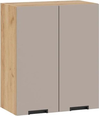 

Шкаф навесной Трия Гренада 1В6 с двумя дверями (дуб крафт золотой/холст латте)