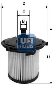 

Топливный фильтр UFI 2607400