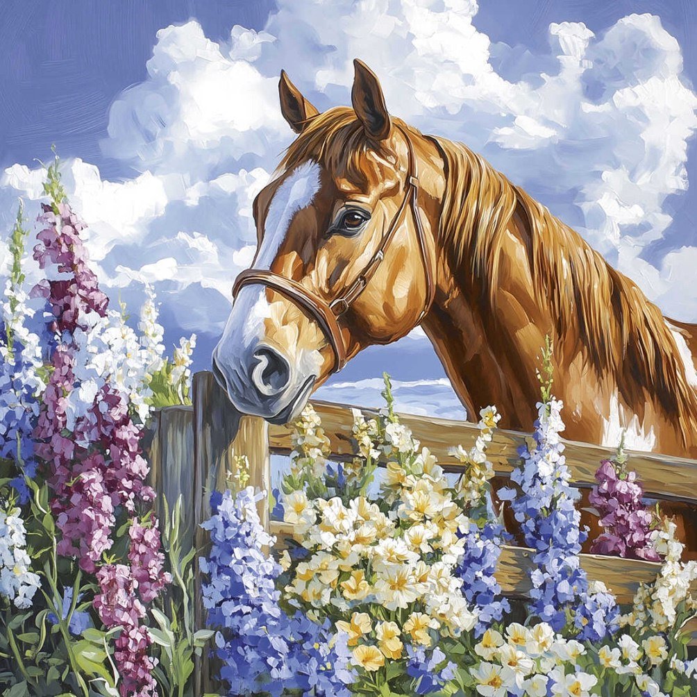 

Алмазная мозаика Феникс+ Лошадь на лугу 70799