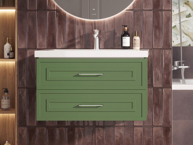 

Cersanit Тумба под умывальник Classic 80 69092 (зеленый матовый)