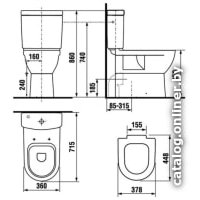 Бачок для унитаза Jika Mio Dual Flush 8277130002421
