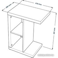 Приставной столик Mebelain Enkel T (дуб беленый)