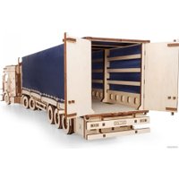 Сборная модель Eco-Wood-Art Тентованный полуприцеп к Тягачу Король дорог