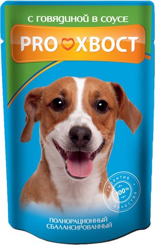 Пресервы Proхвост консервированный с говядиной в соусе 85 г