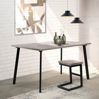 Обеденная группа Millwood Шанхай 130x80х75 (бетон/металл черный)