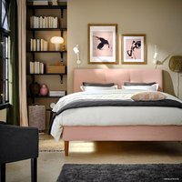 Кровать Ikea Иданэс 200x180 (бледно-розовый, гуннаред) 704.589.53