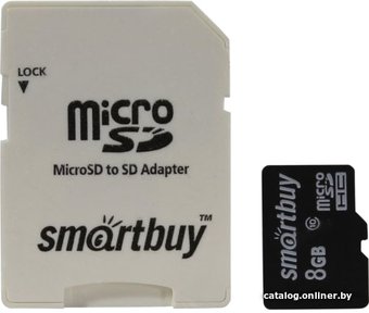 Карта памяти SmartBuy microSDHC SB8GBSDCL10-01_С 8GB (с адаптером)