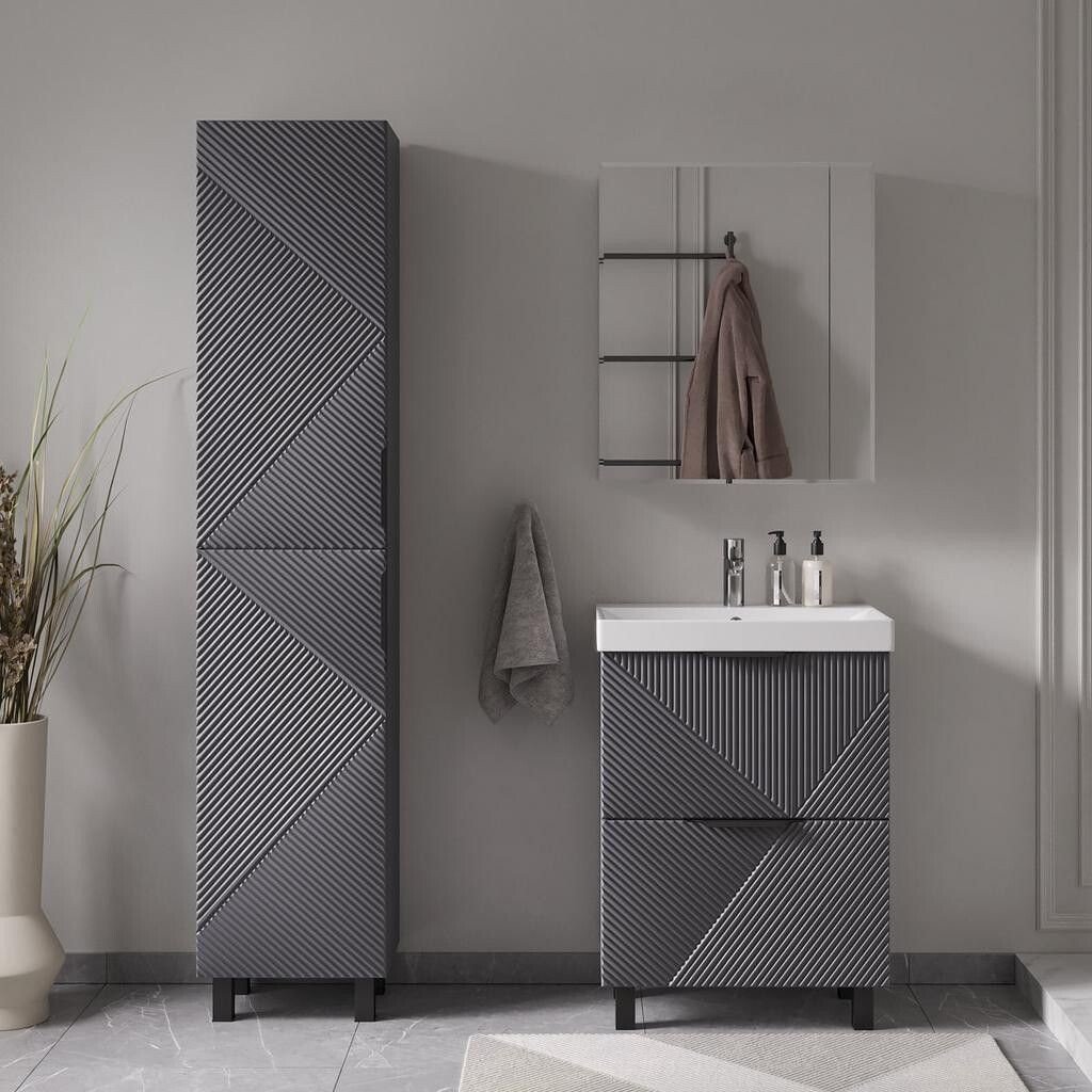 

Volna Тумба с умывальником Geometry 60.2Y 9696 + Lake 60 (графит)