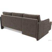 Угловой диван Лига диванов Слим левый (велюр коричневый)