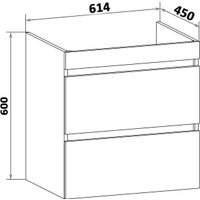 Runo Тумба под умывальник Манхэттен 65 (подвесная, белый)