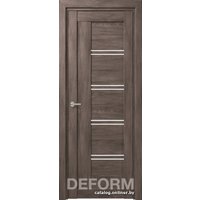 Межкомнатная дверь Юркас Deform D18 ДО 80x200 (дуб шале графит/lacobel белый лак)