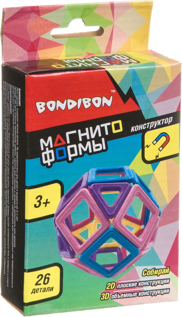 

Магнитный конструктор Bondibon ВВ4408 Магнитоформы