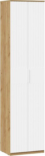 Шкаф распашной Трия Хилтон для одежды исп.2 (дуб крафт золотой/белый матовый)