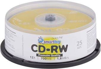 CD-RW диск SmartBuy SBCD-RW25 700Mb 12х (25 шт.)