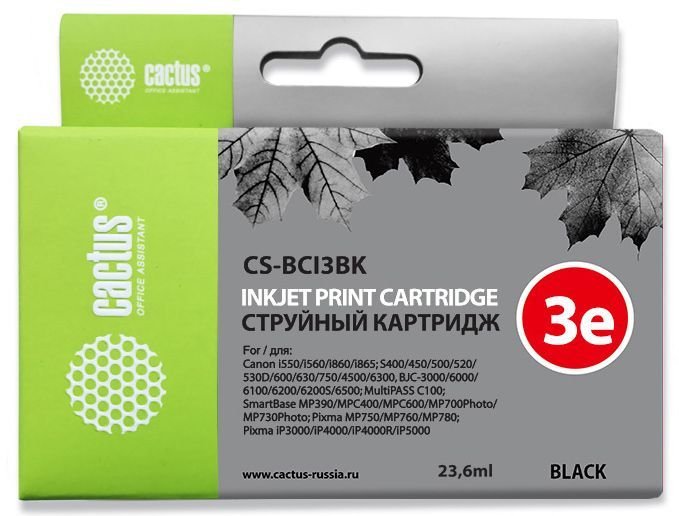 

Картридж CACTUS CS-BCI3BK (аналог Canon)