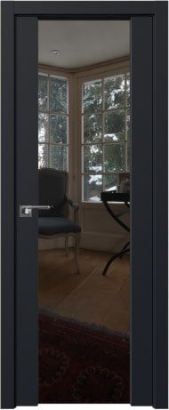 Межкомнатная дверь ProfilDoors 8U L 60x200 (черный матовый/триплекс зеркальный)