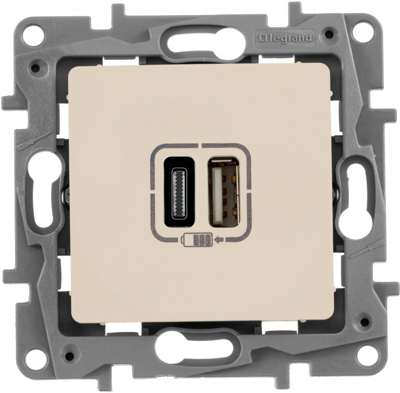 

Розетка USB Legrand Etika 672336 (слоновая кость)