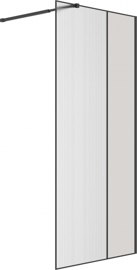 

Душевая стенка Niagara Nova NG-481-12FBLACK 120x200 (черный матовый/рифленое/тонированное стекло)