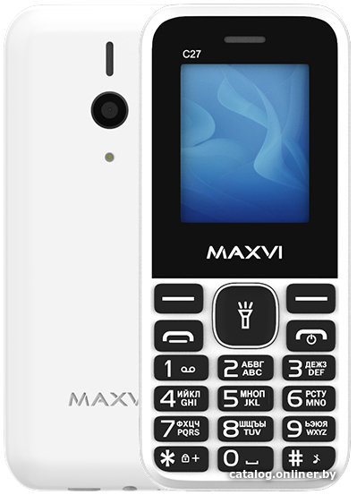 Кнопочный телефон Maxvi C27 (белый)