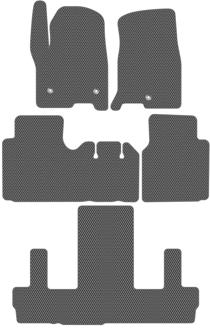 

Комплект ковриков для авто Alicosta GMC Yukon IV (suv / K2UG) 2014 - Н.В. +3 ряд (серый, ромб)