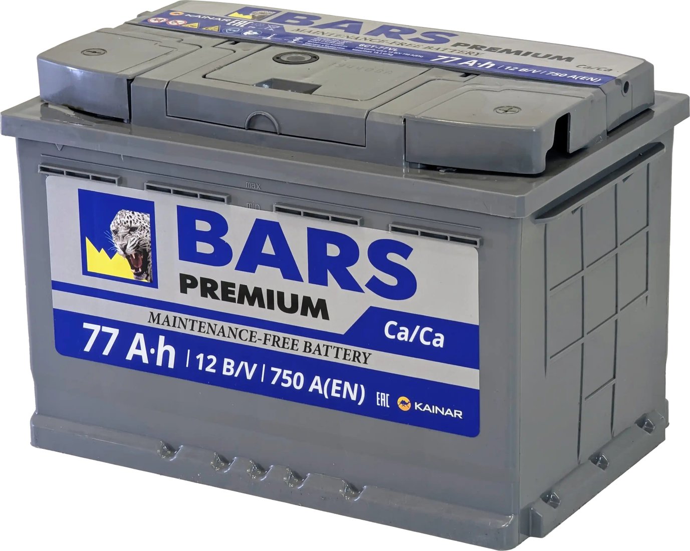 

Автомобильный аккумулятор BARS Premium 77 R+ (77 А·ч)