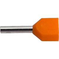 Наконечник-гильза для кабеля IEK НГИ2 0.5-8 UTE10-D1-8-100 (20 шт, оранжевый/серый)