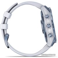 Умные часы Garmin Fenix 7 Sapphire Solar (голубой минерал/белый камень)