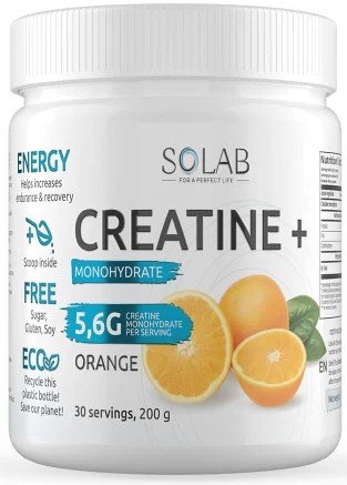 Моногидрат креатина Solab Creatine Monohydrate (200 г, апельсин)
