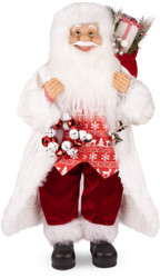 Дед Мороз в длинной белой шубке и красной жилетке MT-150323-2-30