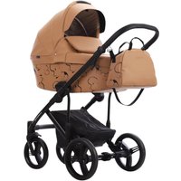 Универсальная коляска BEBETTO Magnum Light SE Pro (2 в 1, 04 рыжая кожа/черная рама)