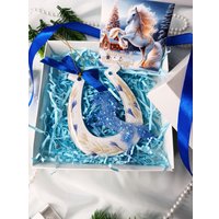 Елочная игрушка Wood_N_Sea Подкова НГ-4 (белый)