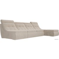 Модульный диван Лига диванов Холидей люкс 105553 (велюр, бежевый)