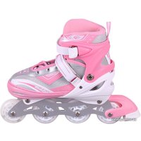 Роликовые коньки Darvish DV-S-10M (р. 35-38, розовый/серебристый)