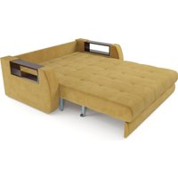 Диван Мебель-АРС Аккордеон Барон №3 ППУ 120x200 (Cabrio 27 желтый)