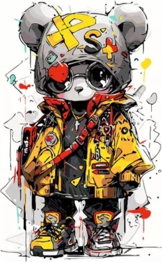 

Картина по номерам PaintLine Граффити панда PL-00315