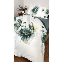 2-спальный комплект постельного белья Luxsonia Изумрудная роскошь 2сп с простыней на резинке ИВТ2409