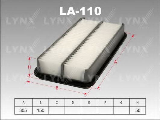 

Воздушный фильтр LynxAuto LA110