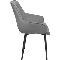 Стул Трия Шато конус Т2 (черный муар/велюр серый)