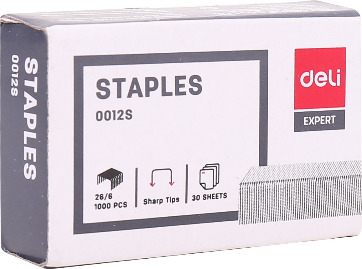 

Скобы канцелярские Deli Expert 0012S (1000 шт)