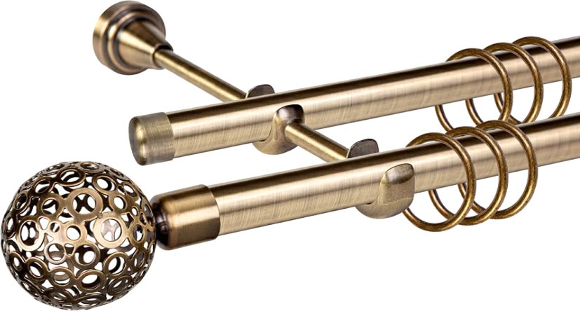 

Карниз для штор АС ФОРОС Grace D19Г/19Г + наконечники Метеор (1.6м, антик)