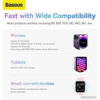 Внешний аккумулятор Baseus Comet Series Dual-Cable Digital Display Fast Charge Power Bank 22.5W 20000mAh (белый)