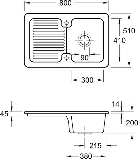 

Кухонная мойка Villeroy & Boch Condor 45 674501J0