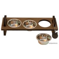 Миски на подставке Чешир Царь 3 миски 200 мл (коричневый)