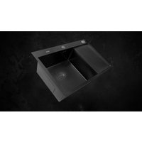 Кухонная мойка Astir Decor PVD Black C78x51BL (с сифоном, дозатором и коландером)